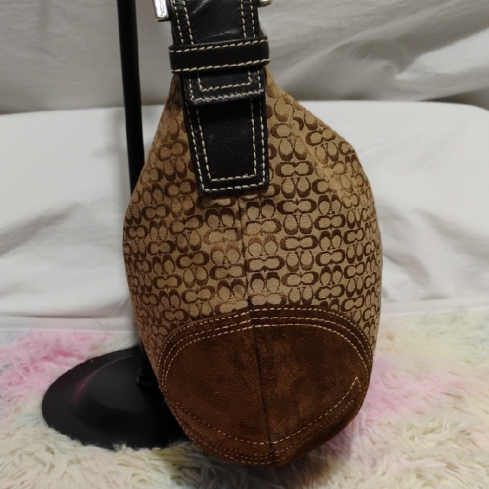 SALE! Authentic Coach Y2K Mini Signature C Shoulder Bag W Tassels - Picture 5 of 14